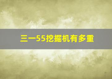 三一55挖掘机有多重