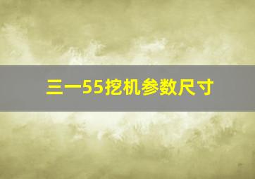 三一55挖机参数尺寸