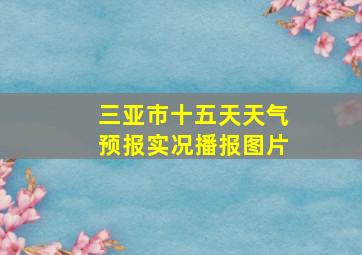 三亚市十五天天气预报实况播报图片