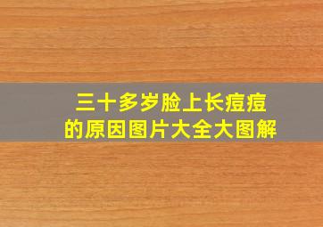 三十多岁脸上长痘痘的原因图片大全大图解