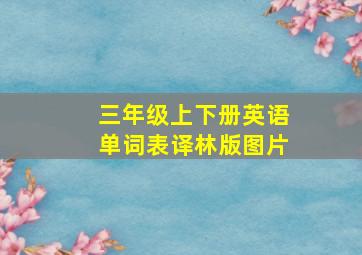 三年级上下册英语单词表译林版图片