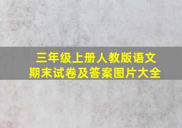 三年级上册人教版语文期末试卷及答案图片大全