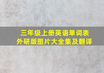 三年级上册英语单词表外研版图片大全集及翻译