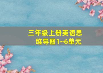 三年级上册英语思维导图1~6单元