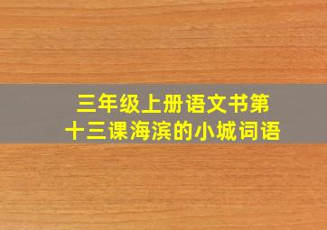 三年级上册语文书第十三课海滨的小城词语