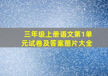 三年级上册语文第1单元试卷及答案图片大全