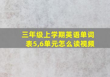 三年级上学期英语单词表5,6单元怎么读视频