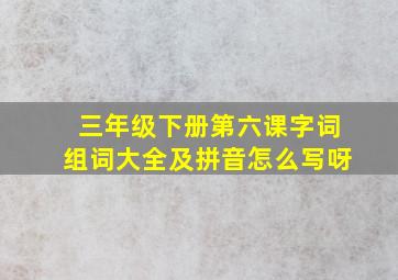 三年级下册第六课字词组词大全及拼音怎么写呀