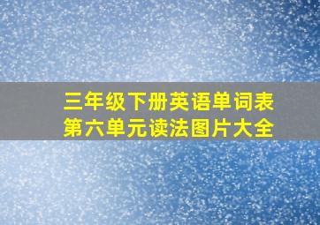 三年级下册英语单词表第六单元读法图片大全