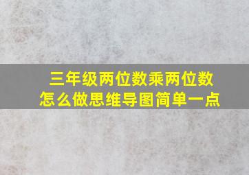 三年级两位数乘两位数怎么做思维导图简单一点