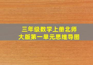 三年级数学上册北师大版第一单元思维导图