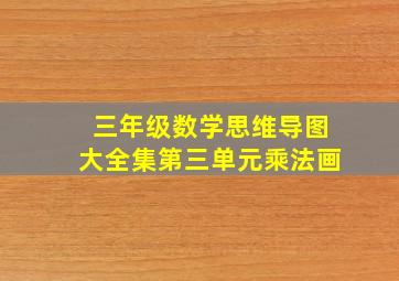 三年级数学思维导图大全集第三单元乘法画