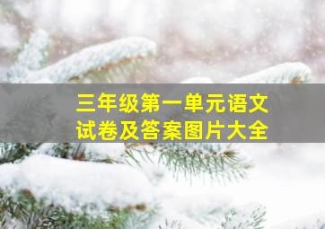 三年级第一单元语文试卷及答案图片大全