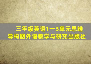 三年级英语1一3单元思维导构图外语教学与研究出版社