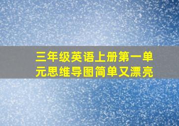 三年级英语上册第一单元思维导图简单又漂亮