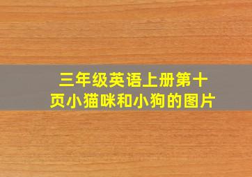 三年级英语上册第十页小猫咪和小狗的图片