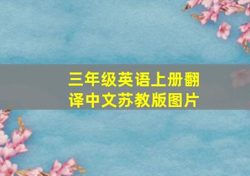 三年级英语上册翻译中文苏教版图片