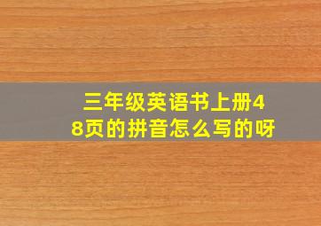 三年级英语书上册48页的拼音怎么写的呀