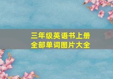 三年级英语书上册全部单词图片大全