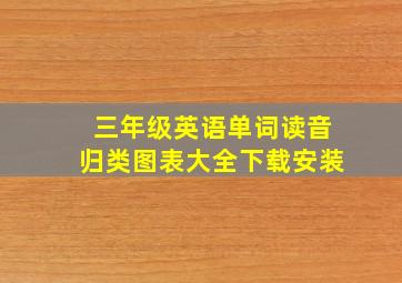 三年级英语单词读音归类图表大全下载安装