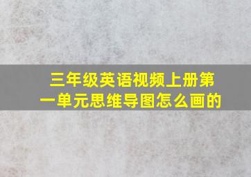 三年级英语视频上册第一单元思维导图怎么画的