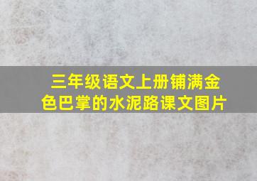 三年级语文上册铺满金色巴掌的水泥路课文图片