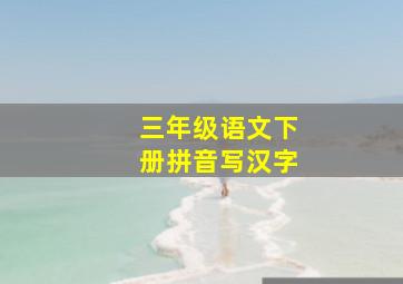 三年级语文下册拼音写汉字