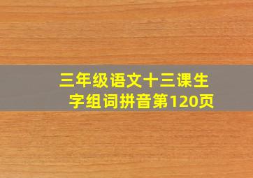 三年级语文十三课生字组词拼音第120页