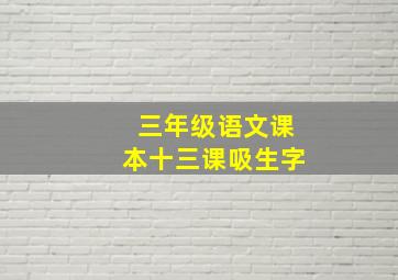 三年级语文课本十三课吸生字