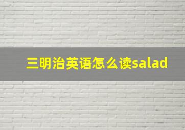 三明治英语怎么读salad