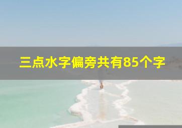 三点水字偏旁共有85个字