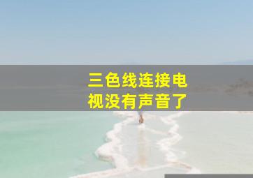 三色线连接电视没有声音了