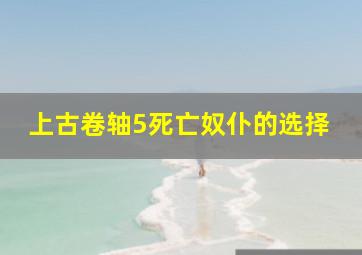 上古卷轴5死亡奴仆的选择