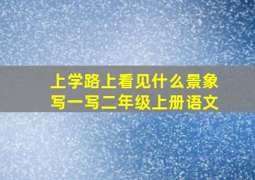 上学路上看见什么景象写一写二年级上册语文