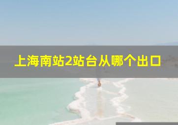 上海南站2站台从哪个出口