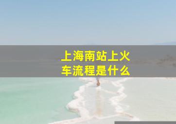 上海南站上火车流程是什么