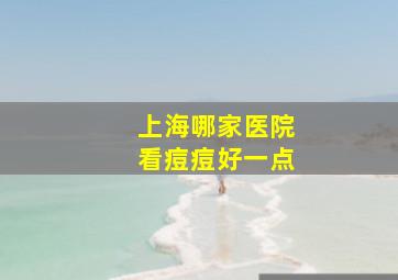 上海哪家医院看痘痘好一点