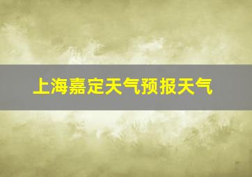 上海嘉定天气预报天气