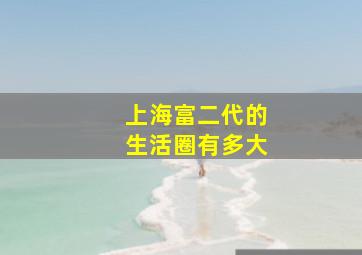 上海富二代的生活圈有多大