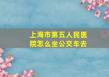 上海市第五人民医院怎么坐公交车去