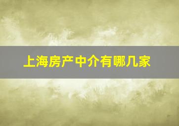 上海房产中介有哪几家