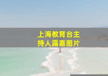 上海教育台主持人露嘉图片