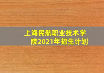 上海民航职业技术学院2021年招生计划