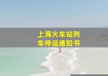 上海火车站列车停运通知书