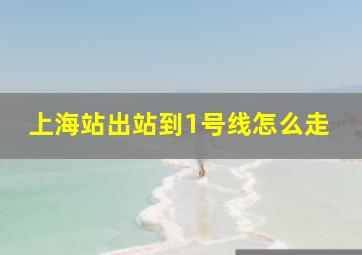 上海站出站到1号线怎么走