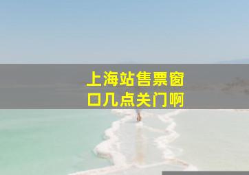 上海站售票窗口几点关门啊