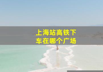 上海站高铁下车在哪个广场