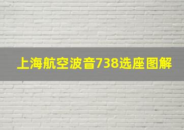 上海航空波音738选座图解