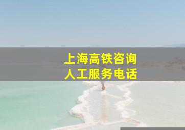 上海高铁咨询人工服务电话