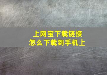 上网宝下载链接怎么下载到手机上